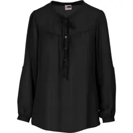 Ladies Long Sleeve Candice Blouse Black Front